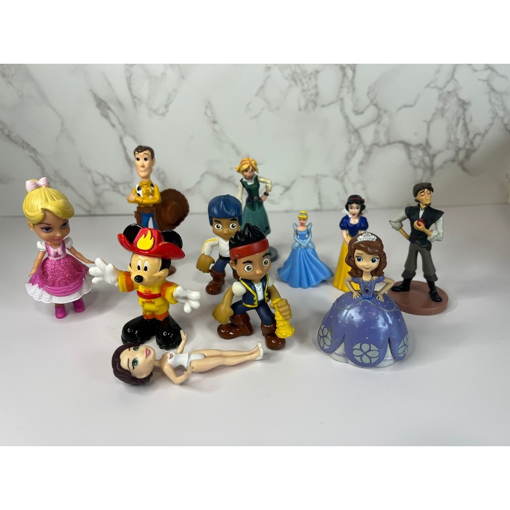 Lot of 11 Disney Figures – Little Kingdom, Sofia, Rapunzel, Mickey, Woody & More